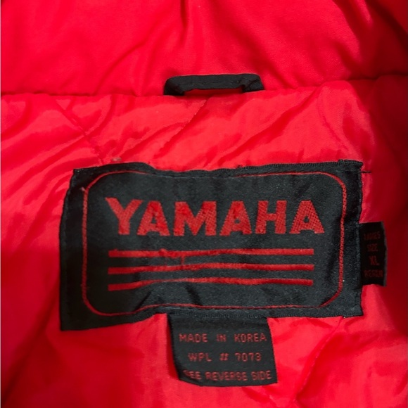 Vtg Yamaha Snowmobiles Jacket Ladies Sz XL Full Zip Insulated Red  Black - Picture 3 of 13